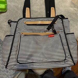 Skip Hop Black and White Striped‎ Kids Bag